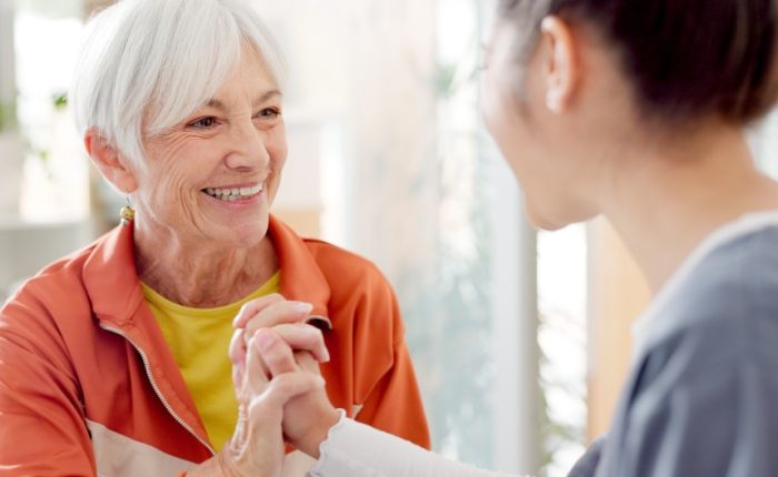 woman receiving care at home